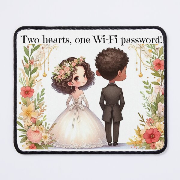 Item preview, Bride and Groom- Two hearts designed and sold by Emilyprintart.