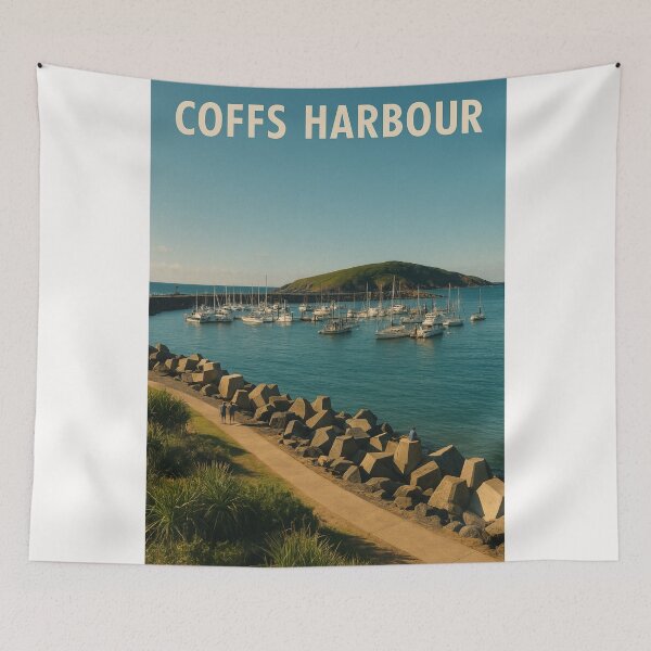 Item preview, Coffs Harbour Marina and Muttonbird Island designed and sold by Places On Earth.