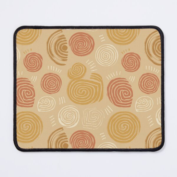 Item preview, Sacred Spiral Symbols in Cochineal and Ocher designed and sold by Moisky Patterns.