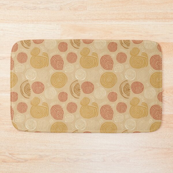 Item preview, Sacred Spiral Symbols in Cochineal and Ocher designed and sold by Moisky Patterns.