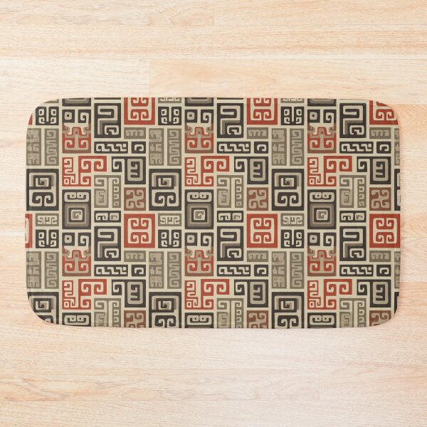 Item preview, Modular Zapotec Grecas in Cochineal and Obsidian designed and sold by Moisky Patterns.