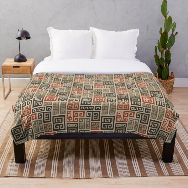 Item preview, Grecas zapotecas modulares en cochinilla y obsidiana designed and sold by Moisky Patterns.
