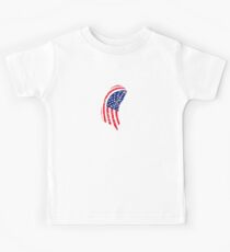 Banana USA Flag Red White Blue Stars Stripes Kids Tee