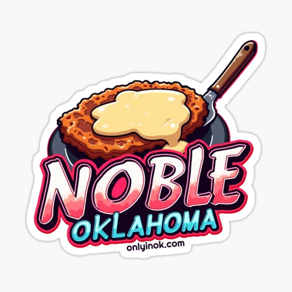 Noble Oklahoma might have the biggest Chicken Fry in the World Sticker