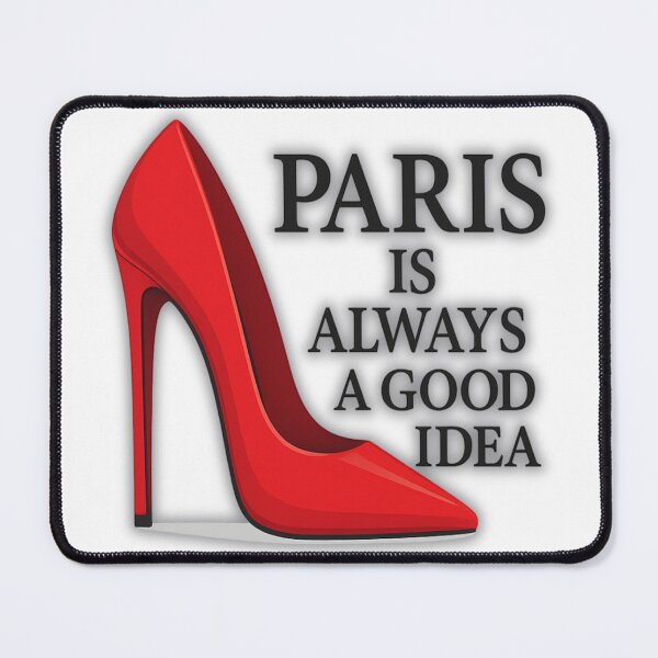 Item preview, Red Stiletto Paris Dream Quote Art designed and sold by ArtbyCrystal.