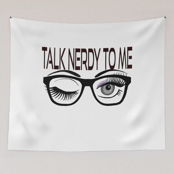 Item preview, Talk Nerdy To Me Geek Glasses Winking Eye Purple Shadow designed and sold by Swigalicious.