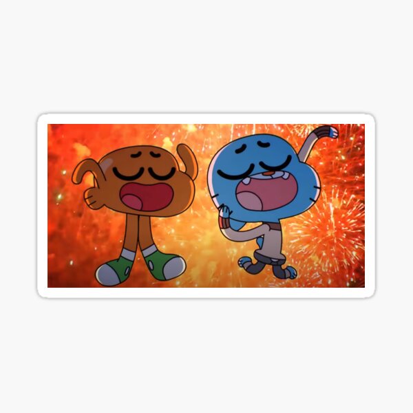 Item preview, Amazing World of Gumball Sticker - Darwin and Gumball designed and sold by snowballsshop.