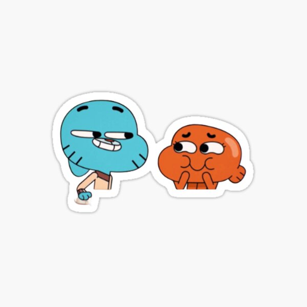Item preview, Gumball and Darwin - Amazing World of Gumball Sticker  designed and sold by snowballsshop.