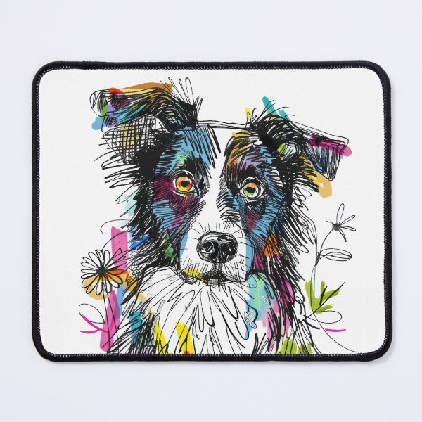 Item preview, Colorful Border Collie designed and sold by blackdogbuckeye.
