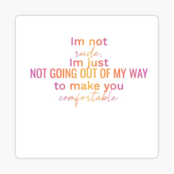 Item preview, Not Rude designed and sold by Pastel PromptWorks.