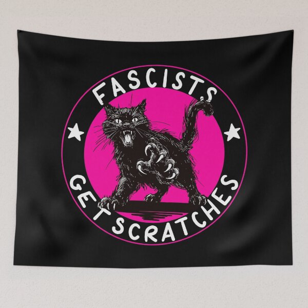 Item preview, Cats Against Fascists Pink Version designed and sold by KilkennyCat Art.