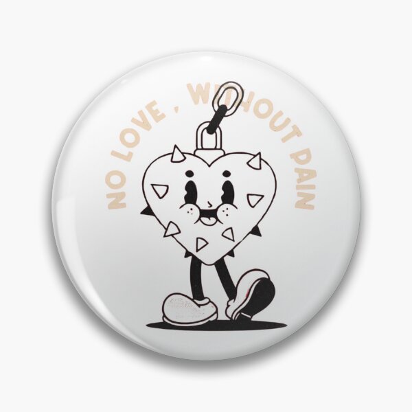 Item preview, No Love Without Pain - Retro Heart Keychain designed and sold by mikoscha.