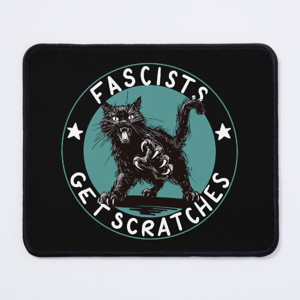 Item preview, Cats Against Fascists Turquoise Version designed and sold by KilkennyCat Art.