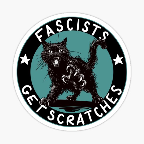 Artikel-Vorschau von Katzen gegen Faschisten Türkis Version, designt und verkauft von KilkennyCat Art.