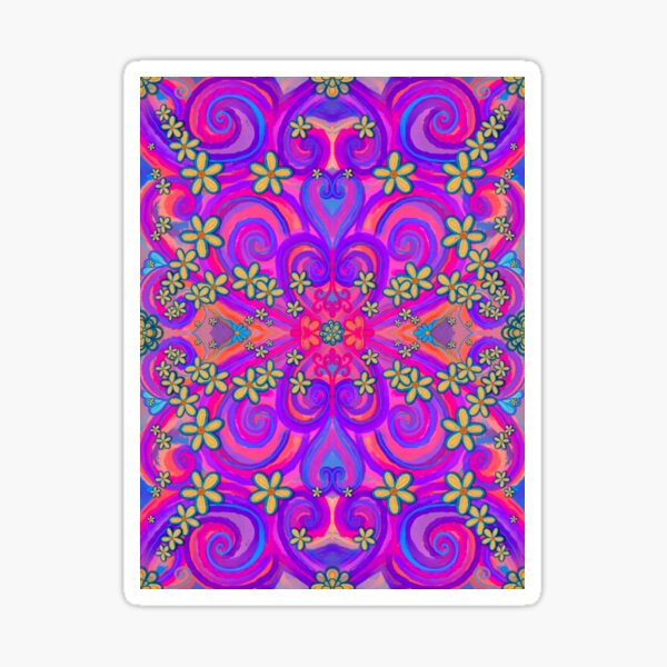 Item preview, Filigree Purple Yellow Flowers  designed and sold by Kristi Duggins.