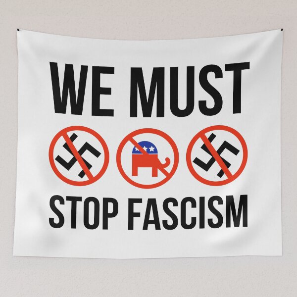 Item preview, We must stop fascism.   designed and sold by Rachel the Artist .