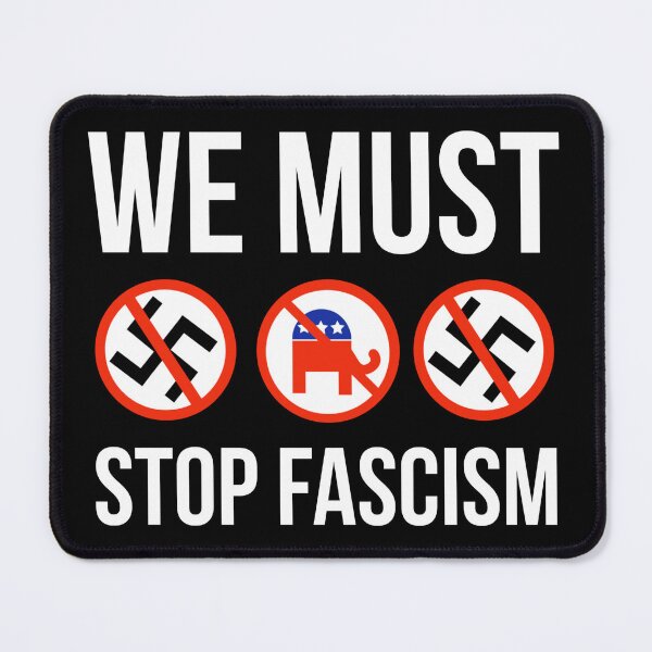 Item preview, We must stop fascism.   designed and sold by Rachel the Artist .