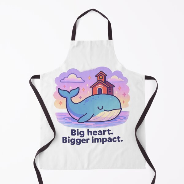 Item preview, Big Heart Bigger Impact – Whale Teacher Shirt, Uplifting Vaporwave School Design designed and sold by LEO Vaporwave.