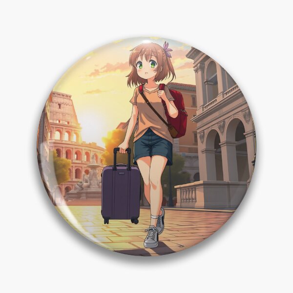 Item preview, Chica de anime que viaja a roma  designed and sold by casamomo.