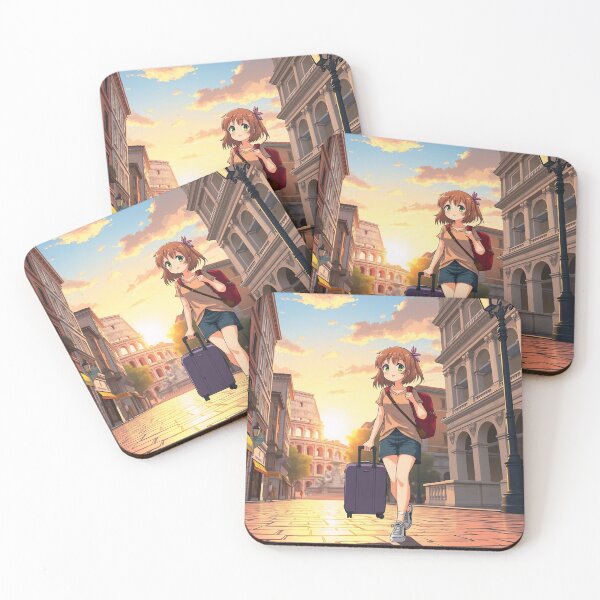 Item preview, Chica de anime que viaja a roma  designed and sold by casamomo.