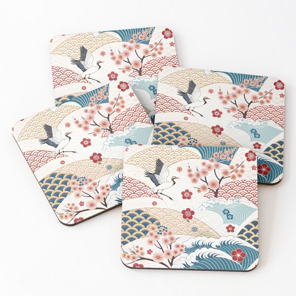 Item preview, Waves & Cranes – Japanese Harmony Art designed and sold by saldesign433.