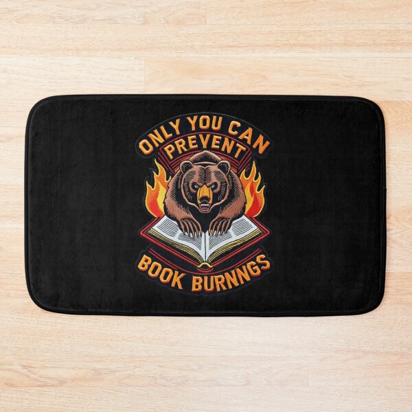 Item preview, Only You Can Prevent Book Burnings Fierce Bear Embroidered Patch Design designed and sold by ArtDesignTp.