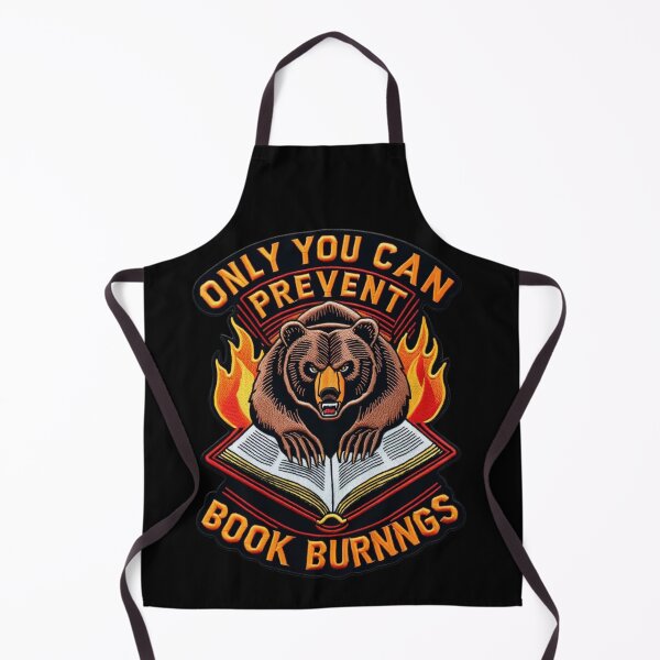 Item preview, Only You Can Prevent Book Burnings Fierce Bear Embroidered Patch Design designed and sold by ArtDesignTp.