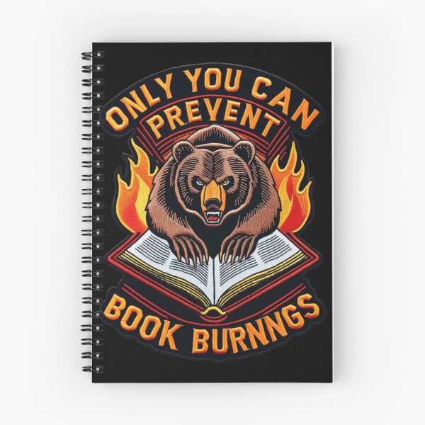 Item preview, Only You Can Prevent Book Burnings Fierce Bear Embroidered Patch Design designed and sold by ArtDesignTp.