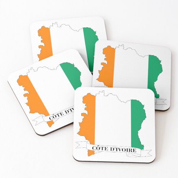 Item preview, Côte d'Ivoire flag map designed and sold by visual adventures.