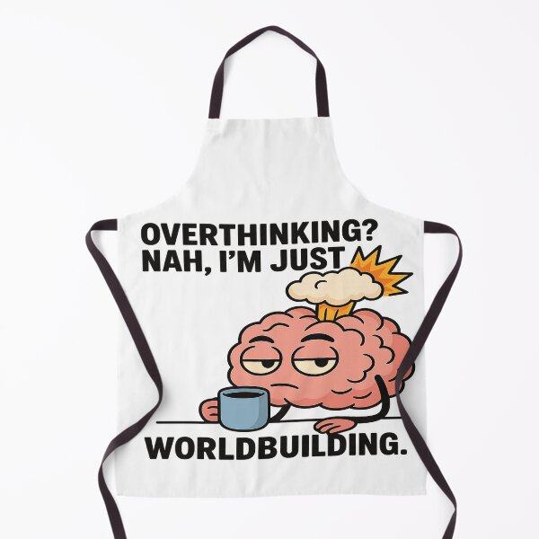 Item preview, Overthinking? Nah, I’m Just Worldbuilding. – Funny Brain Meme designed and sold by darkan1.