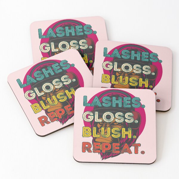 Item preview, Lashes Gloss Blush Repeat | Pink Grunge Gorilla Makeup Irony Design designed and sold by QUOT-s.