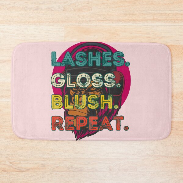 Item preview, Lashes Gloss Blush Repeat | Pink Grunge Gorilla Makeup Irony Design designed and sold by QUOT-s.
