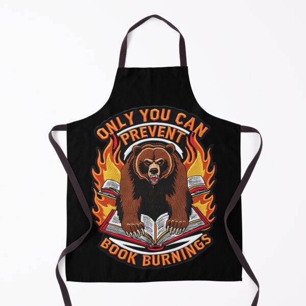 Item preview, Only You Can Prevent Book Burnings Fierce Bear Embroidered Patch Design designed and sold by ArtDesignTp.
