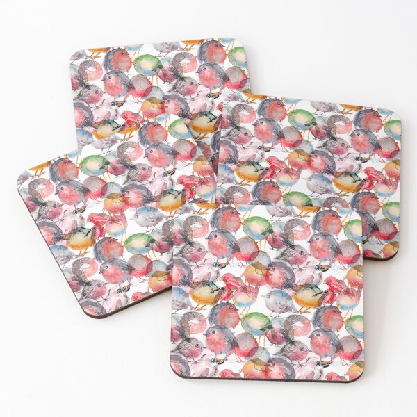 Item preview, Lots of colorful birds in watercolor designed and sold by Kara Draws.