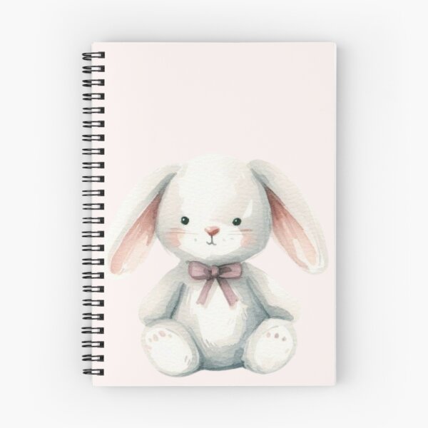 Item preview, Blushing white bunny with bow designed and sold by DaintyDooodles.