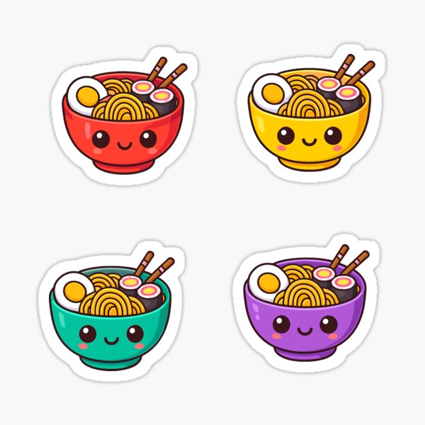 Item preview, Cute Ramen Bowl Sticker Pack designed and sold by Serbin.