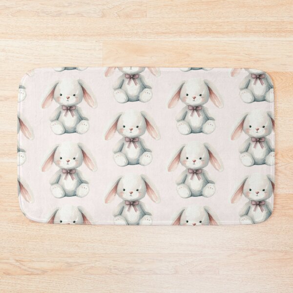 Item preview, Blushing white bunny with bow designed and sold by DaintyDooodles.