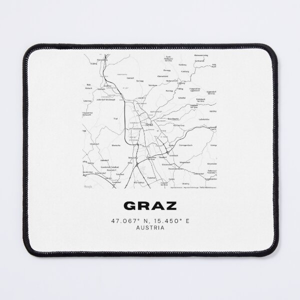 Item preview, Graz City Map – Monochrome Austria Urban Art designed and sold by RM-Journey.