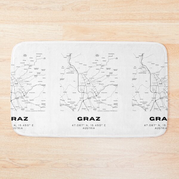 Item preview, Graz City Map – Monochrome Austria Urban Art designed and sold by RM-Journey.