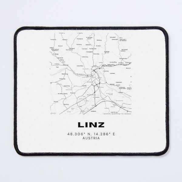 Item preview, Linz City Map – Modern Minimalist Austria Art Print designed and sold by RM-Journey.