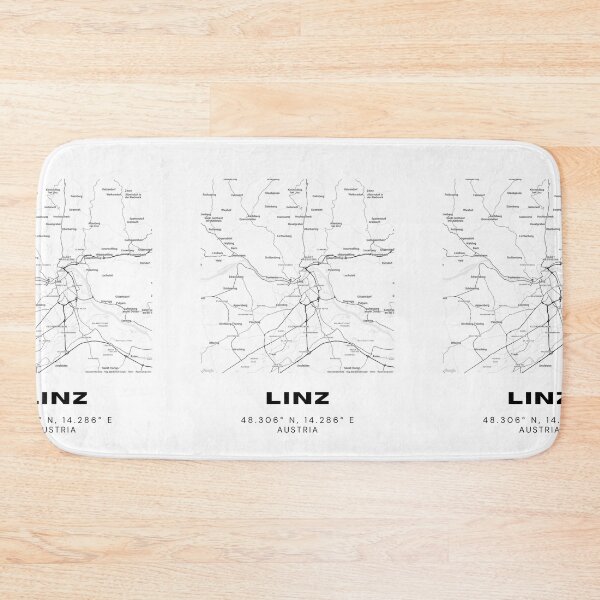 Item preview, Linz City Map – Modern Minimalist Austria Art Print designed and sold by RM-Journey.
