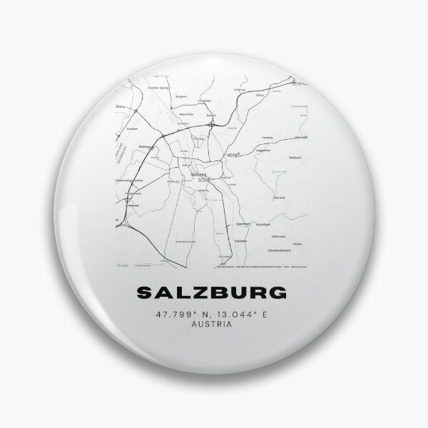 Item preview, Salzburg Map Print – Elegant Minimalist City Art designed and sold by RM-Journey.