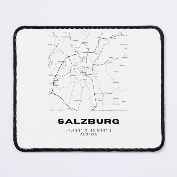 Item preview, Salzburg Map Print – Elegant Minimalist City Art designed and sold by RM-Journey.