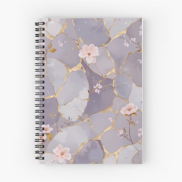 Item preview, Elegant Kintsugi Floral Pattern – Soft Lavender & Gold Seamless Design designed and sold by Dino-Lune.