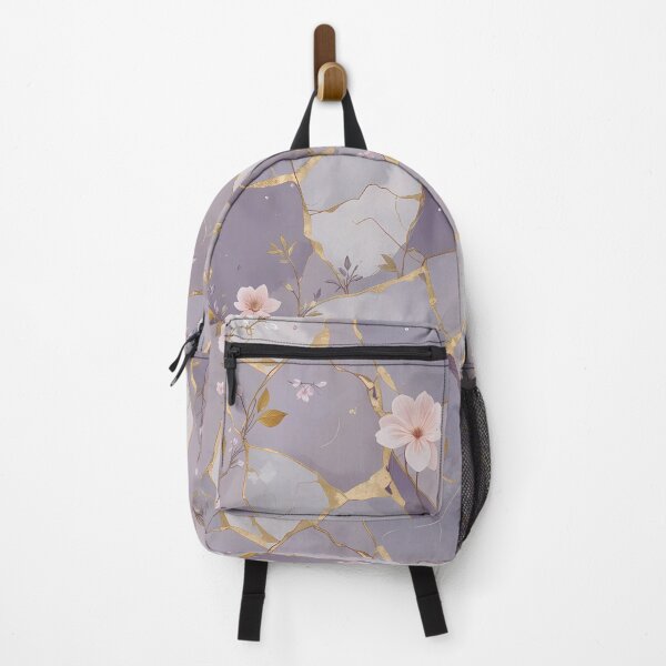 Item preview, Elegant Kintsugi Floral Pattern – Soft Lavender & Gold Seamless Design designed and sold by Dino-Lune.