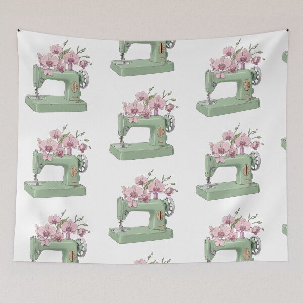 Item preview, Vintage Sewing Machine Flowers Crafty Floral designed and sold by THIENVT.