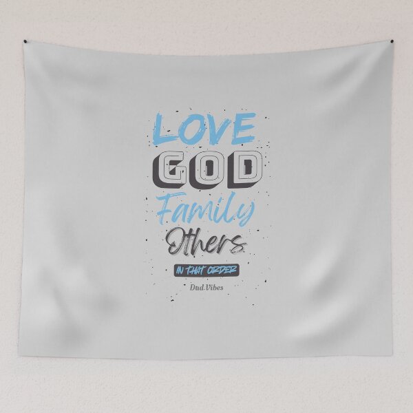 Item preview, LOVE GOD, FAMILY, OTHERS (in that order) designed and sold by Hey Saint!.