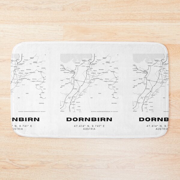 Item preview, Dornbirn City Map – Minimalist Austria Monochrome Design designed and sold by RM-Journey.