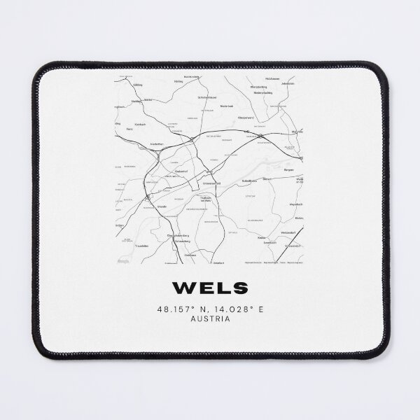 Item preview, Wels Map Print – Minimalist Austrian City Wall Decor designed and sold by RM-Journey.