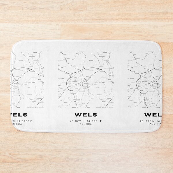 Item preview, Wels Map Print – Minimalist Austrian City Wall Decor designed and sold by RM-Journey.
